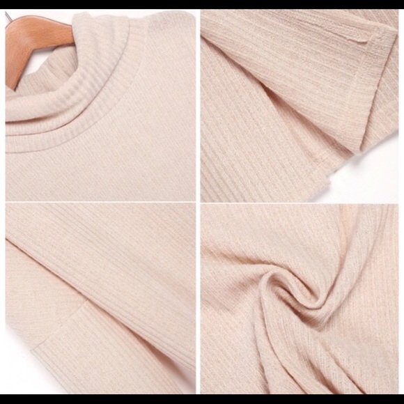 Oatmeal Cowl Neck Sweater - Picture 4 of 4