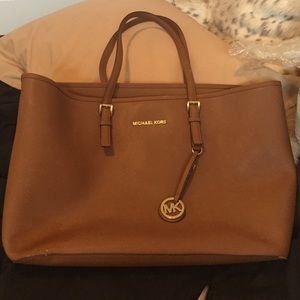 Large michael kors brown tote