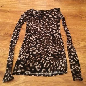 BCBG long sleeve pattern shirt