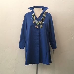 XL Boutique Brand Royal Blue Button-Up NWTR