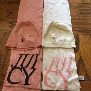 Juicy couture hat and scarf set