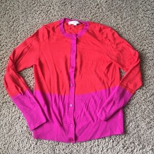 Color block Loft cardigan, size medium