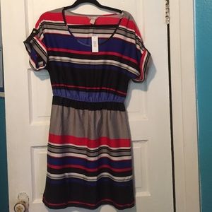 New Striped Knee Length Dress
