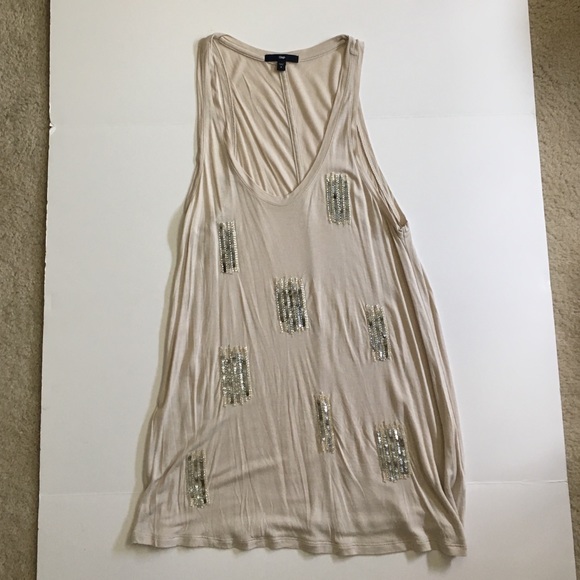 Gap tank with sequin/bead detail