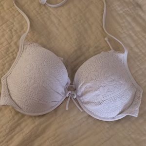 VS fabulous white lace bikini top