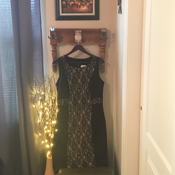 Nude and Black Dress