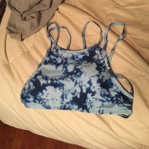 Blue Tie dye bikini top