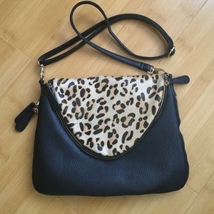 Envelope Crossbody Bag, Leopard Print