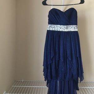 Blue High Low Spark Dress
