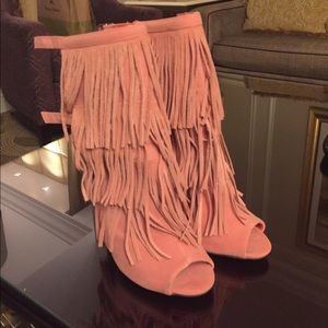 Fringe booties
