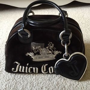 Juicy Couture velour bowler bag