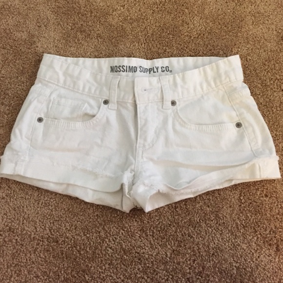 White Jean shorts