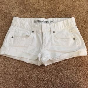 White Jean shorts