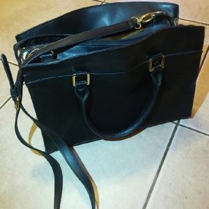 Black and white purse