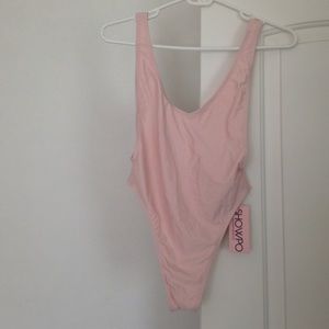 Mauve one piece swimsuit