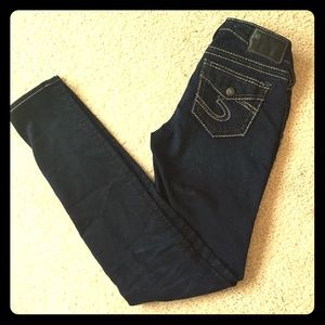 Size 26 Silver skinny jeans