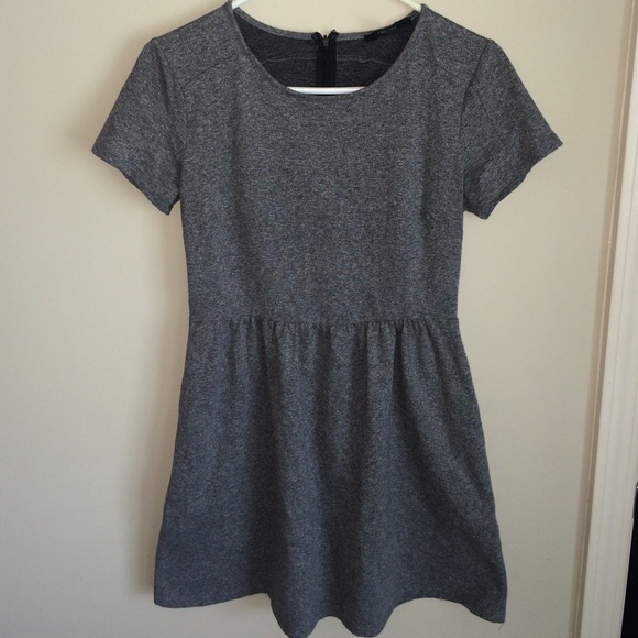 Simple grey skater dress