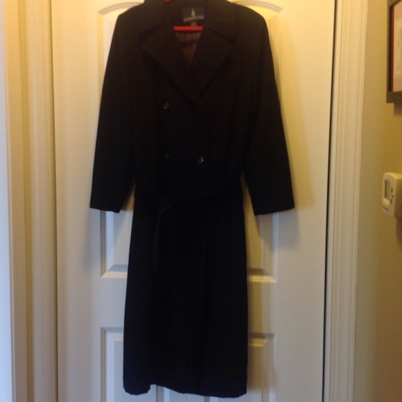 Long black trench coat