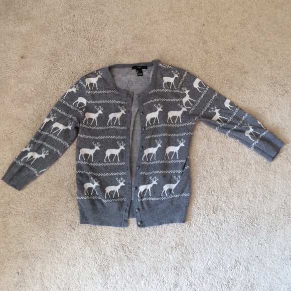 Grey deer cardigan