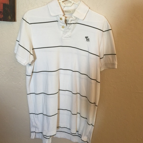 White with green stripe shirt