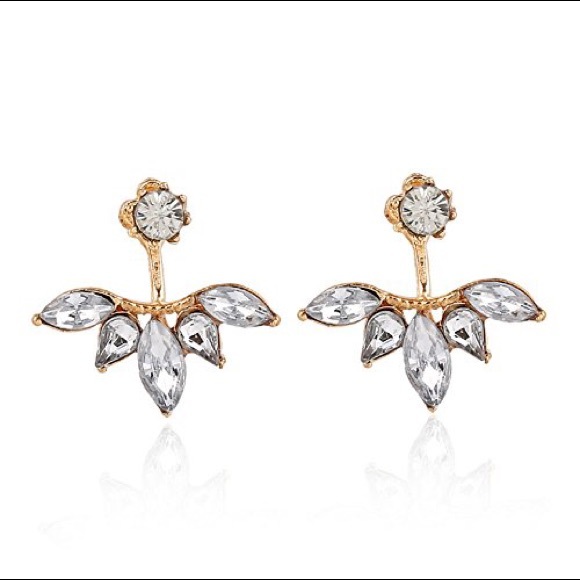 Rose Gold Leaf Ear Jacket