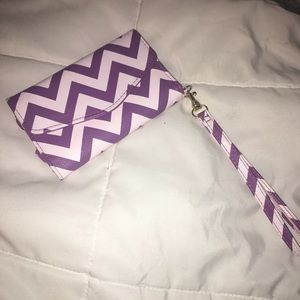 Chevron Wallet with wrist strap