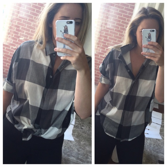 LOFT Tops - Loft gingham plaid shirt LOFT Tops - Loft gingham plaid shirt
