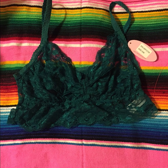 Emerald Green Lace Bralette - Picture 1 of 1