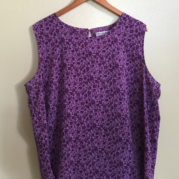 Purple floral tank top
