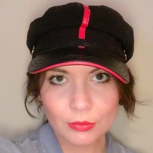 Peter Grimm Black & Red Engineer/Driving Hat