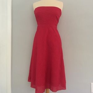 J.Crew seersucker strapless dress