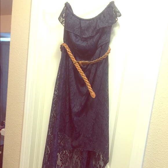 Casual navy lace dress
