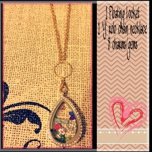 🛍BOGO50🛍Teardrop Floating locket with charms