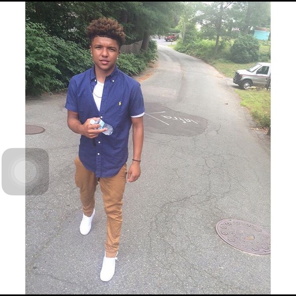 Blue polo button up