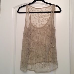 Sheer, Beaded Top