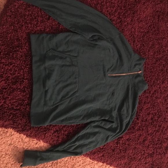 Pink turquoise 1/4 zip sweatshirt.