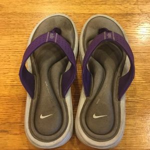 Grey and purple Nikes