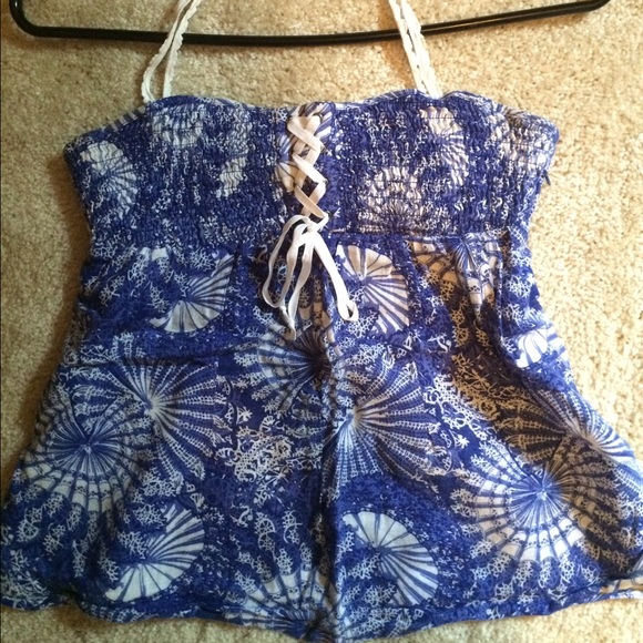 Free People patterned halter top