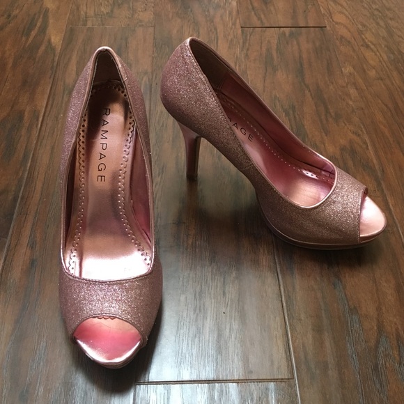 Sparkly pink high heels