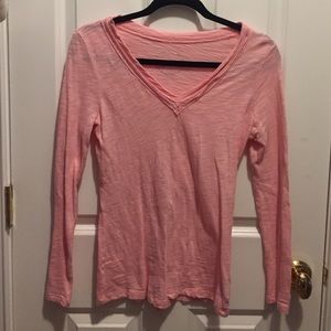INC Light Pink Long Sleeve V-Neck