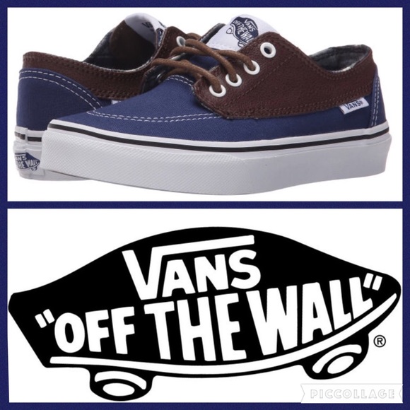 🍂KIDS!! Vans Little Boy Brigata Sneaker/nvy&brn/2