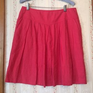Banana Republic red linen skirt size 4