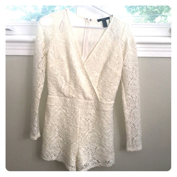 White elegant romper (shorts built in)
