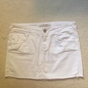 Zara white denim skirt