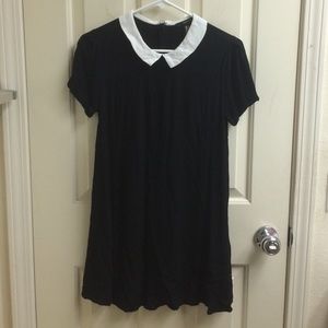 Black dress with cute white collar