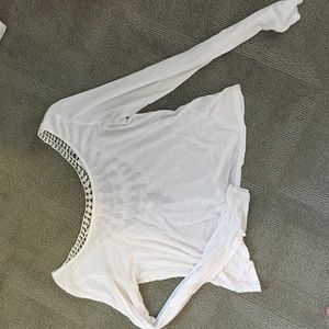 white long sleeve shirt with lace