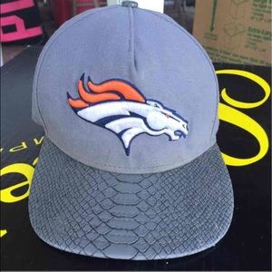 Denver Broncos hat faux alligator bill