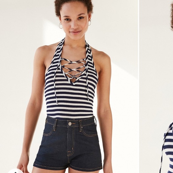 Cute lace-up halter