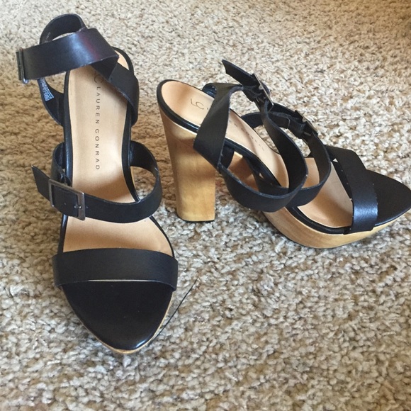 Lauren Conrad wooden heels