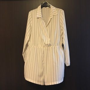 White striped Romper